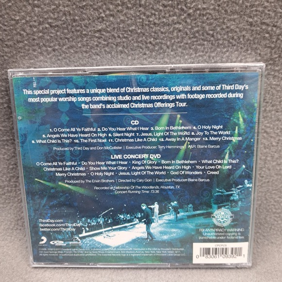 Third Day Live Concert Christmas Offerings CD DVD Combo Christian Music New Seal - Picture 4 of 6